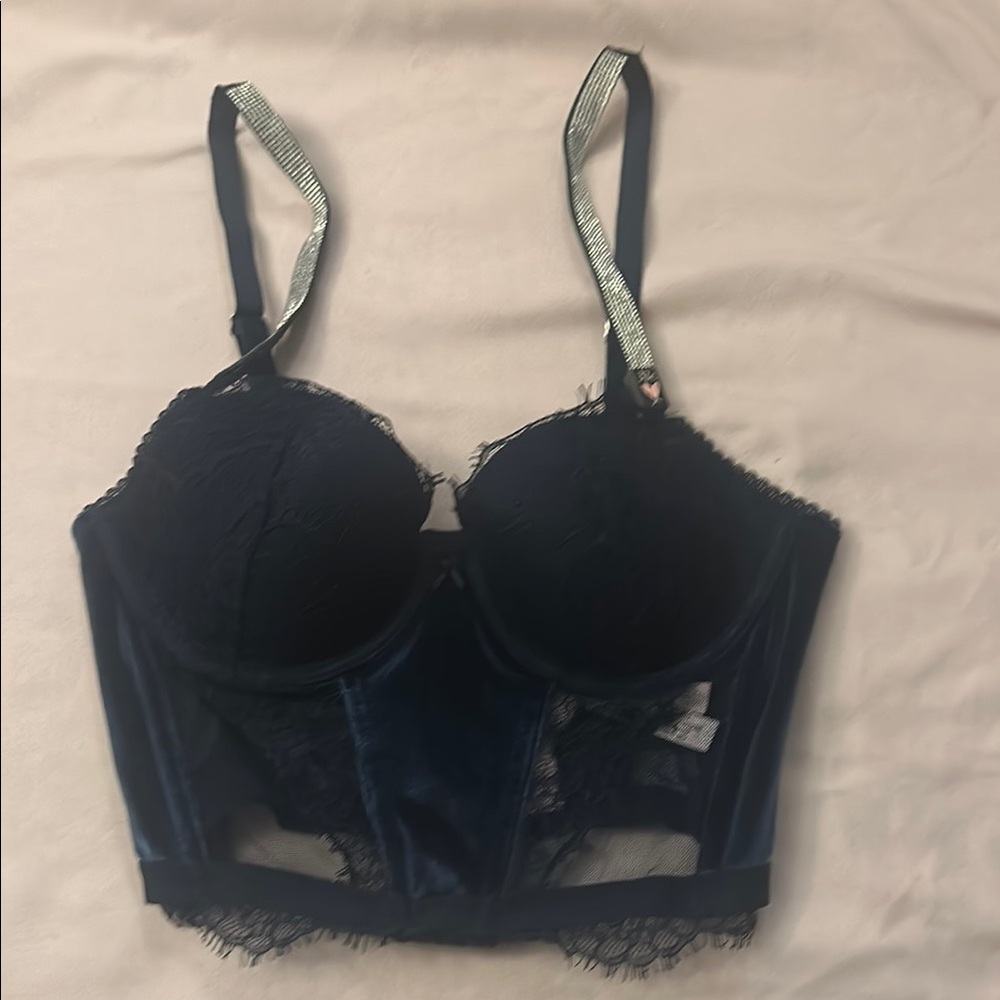 Victoria’s Secret NWT dark Navy blue  Lace Bustier